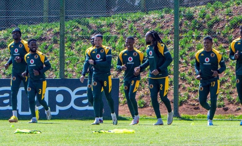 Kaizer Chiefs players during a training session at Naturena