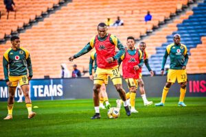 Kaizer Chiefs warming up
