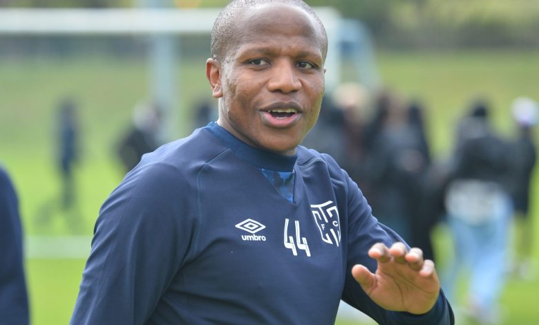 Lebogang Manyama during a Cape Town City training session