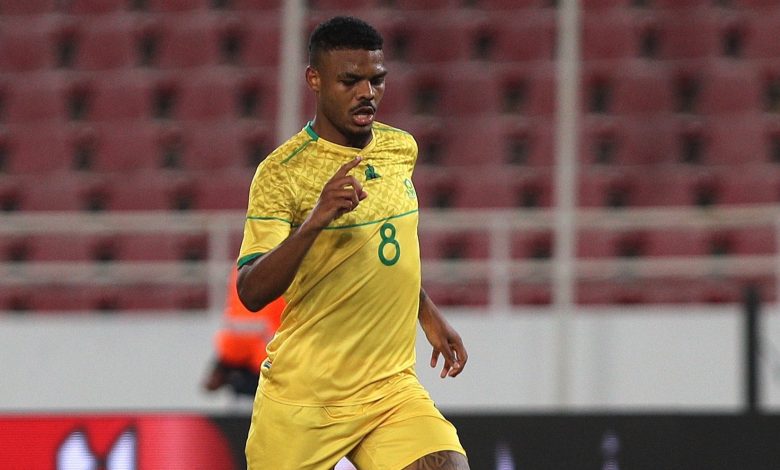 Lyle Foster in action for Bafana Bafana.