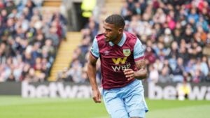 Lyle Foster in action for Burnley FC