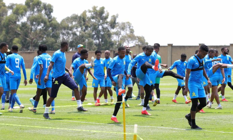 Mamelodi Sundowns players during training