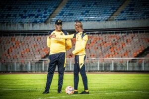 Kaizer Chiefs coach Molefi Ntseki and Arthur Zwane