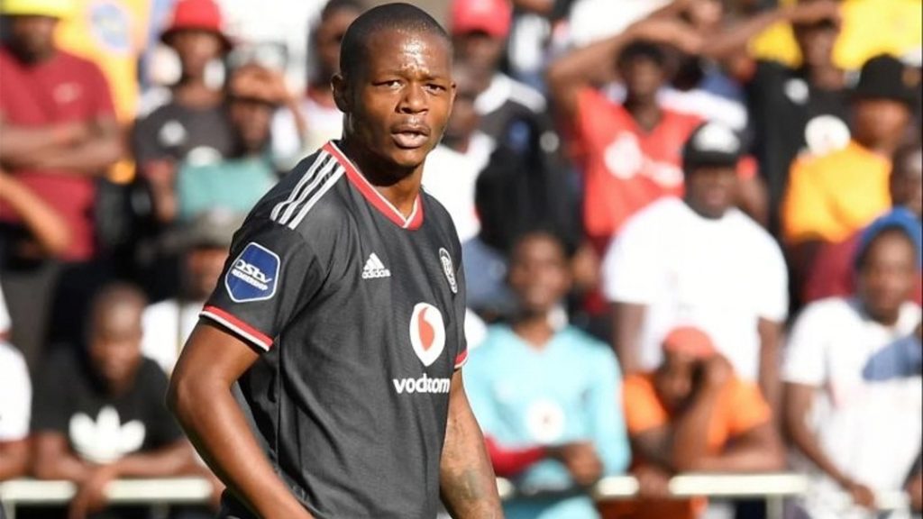 Former Orlando Pirates striker Ndumiso Mabena in action.