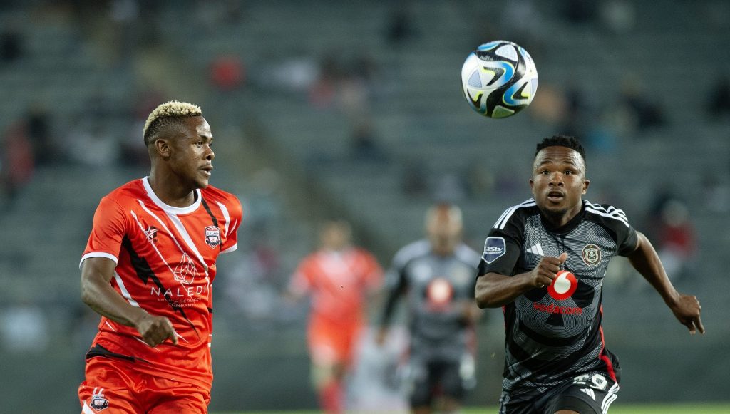 Orlando Pirates in action against Jwaneng Galaxy in the CAF Champions League