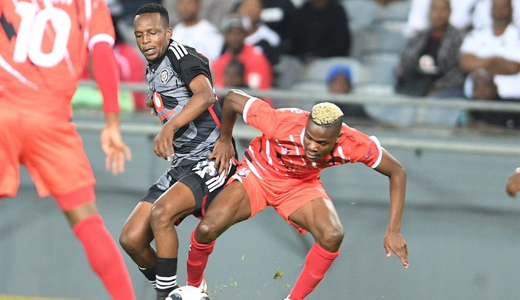 Orlando Pirates against Jwaneng Galaxy in the CAF Champions League