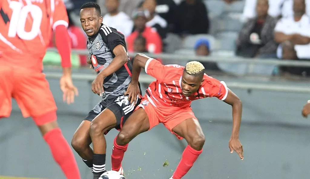 Orlando Pirates against Jwaneng Galaxy in the CAF Champions League