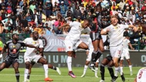 Orlando Pirates and Stellenbosch FC players during the MTN8 semifinal
