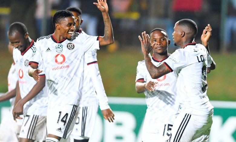 Orlando Pirates players celebrating a goal