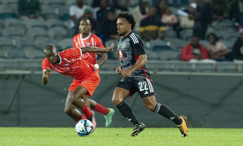 Orlando Pirates in action against Jwaneng Galaxy in the CAF Champions League
