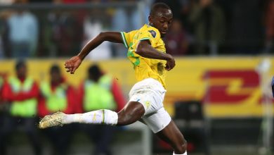 Peter Shalulile in action for Mamelodi Sundowns