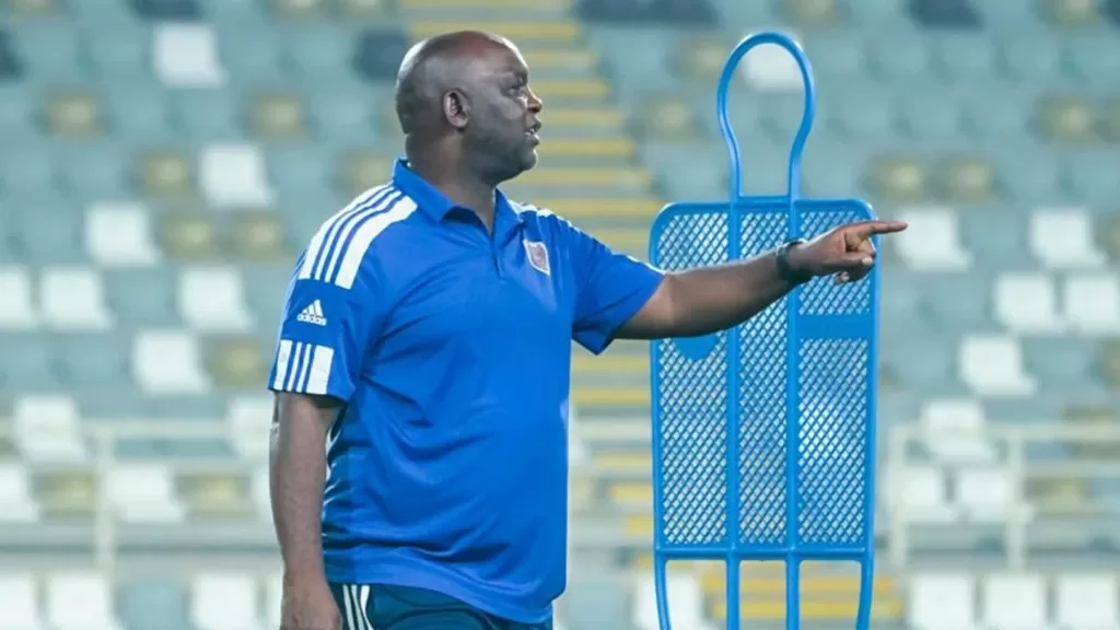 Pitso Mosimane during a training session at Al Wahda