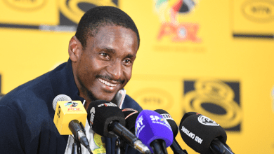 Rulani Mokwena during a MTN8 press conference