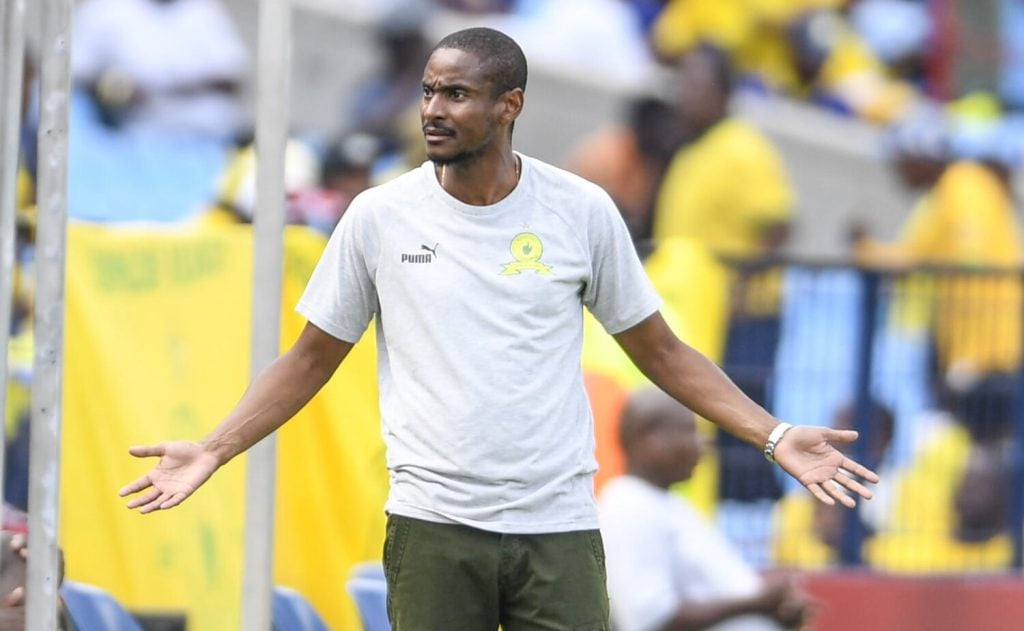 Rulani Mokwena on the sidelines during a match