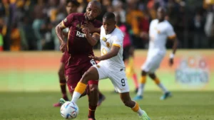 Sibongiseni Mthethwa and Ashley Du Preez of Kaizer Chiefs