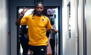 Siyethemba Sithebe of Kaizer Chiefs before a game