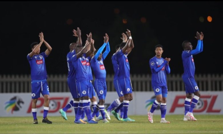 SuperSport United players gettting ready for a match