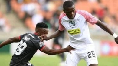 Dondol Stars' Tshepo Skhosana and Paseka Mako in action