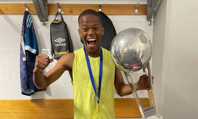 Andile Zuma, who is a Mameldoi Sundowns target with a trophy