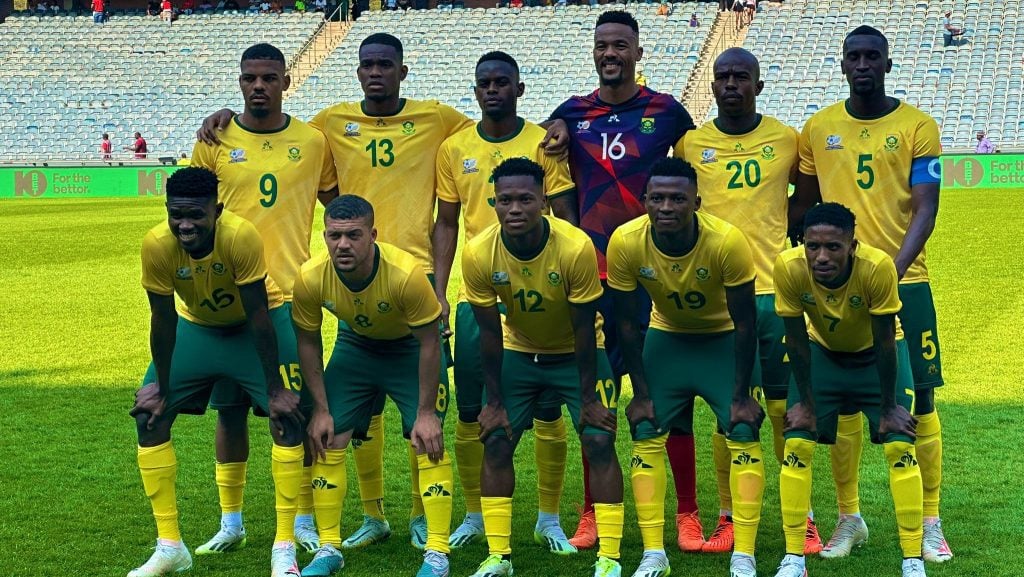 Bafana Bafana players at the Orlando Stadium