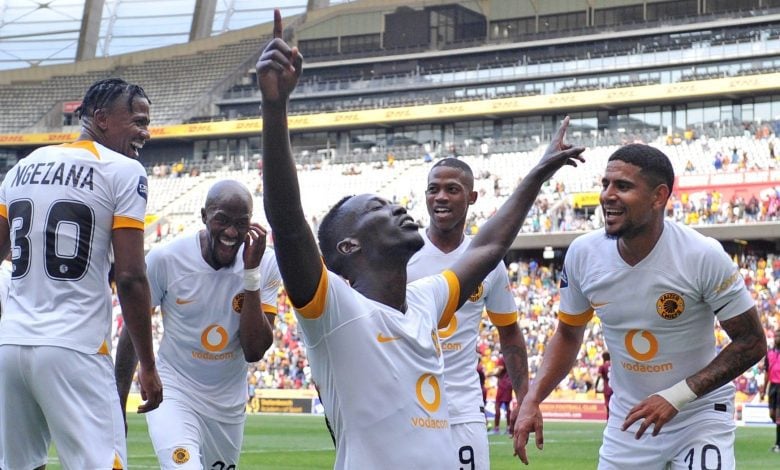 Caleb Bonfils Bimenyimana celebrates a goals with teammates in the DStv Premiership