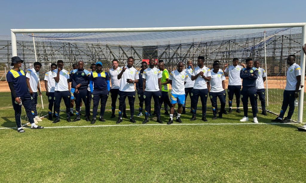 Casric Stars during the pitch inspection in the Motsepe Foundation Championship