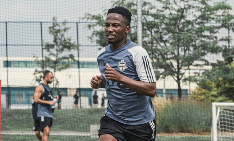 Cassius Mailula during a training session with Toronto