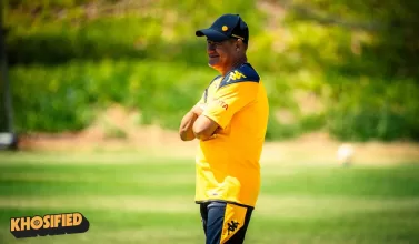 Cavin Johnson of Kaizer Chiefs during a coaching session