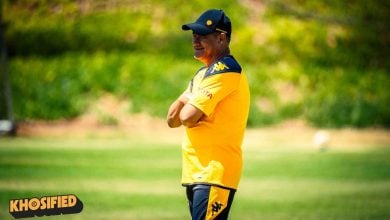 Cavin Johnson of Kaizer Chiefs during a coaching session