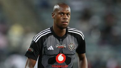 Evidence Makgopa in action for Orlando Pirates in the Carling Knockout Cup
