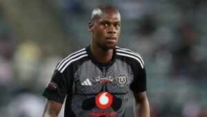 Evidence Makgopa in action for Orlando Pirates in the Carling Knockout Cup