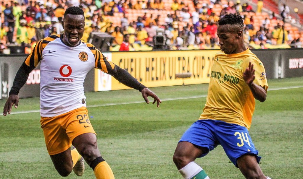 Harold Majadibodu in action for Mamelodi Sundowns against Kaizer Chiefs