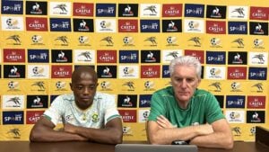 Hugo Broos denies clash between him and Zakhele Lepasa