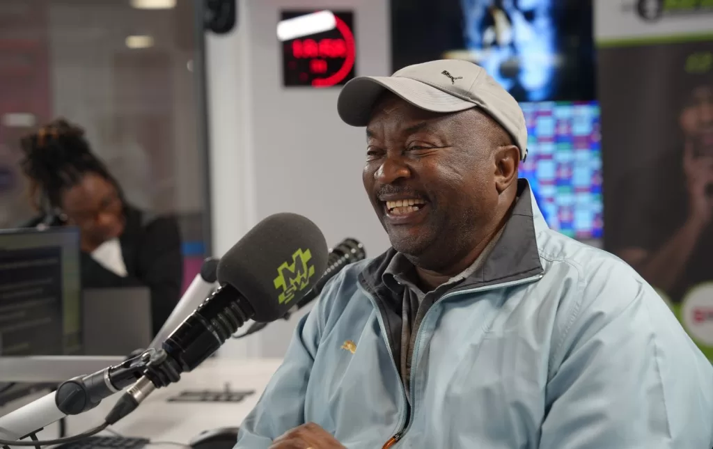 Jomo Sono during an interview on the Marawa show