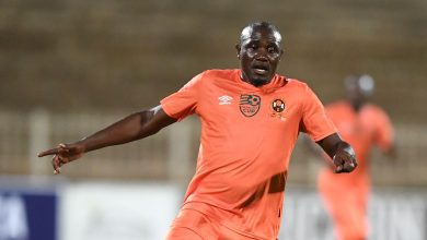 Joseph Mhlongo in actin for Polokwane City in the Nedbank Cup