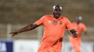 Joseph Mhlongo in actin for Polokwane City in the Nedbank Cup