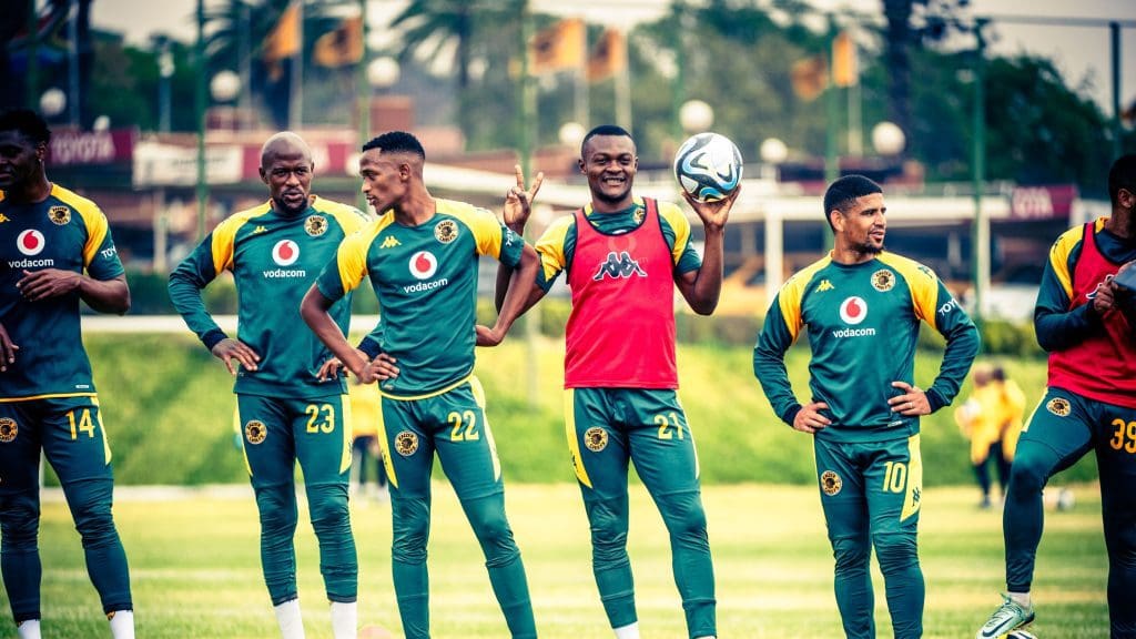 Kaizer Chiefs players putting hard work at training session.