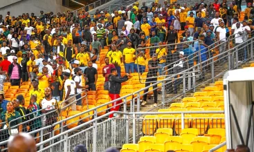 Chiefs fans at FNB Stadium acting unruly