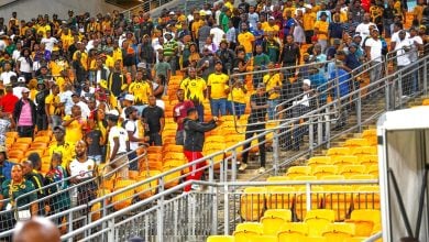 Chiefs fans at FNB Stadium acting unruly