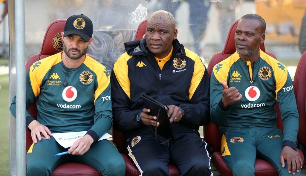 Molefi Ntseki and his two assistant coaches during his time at Kaizer Chiefs