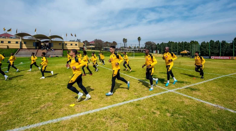 Kaizer Chiefs players during a training session in Naturena
