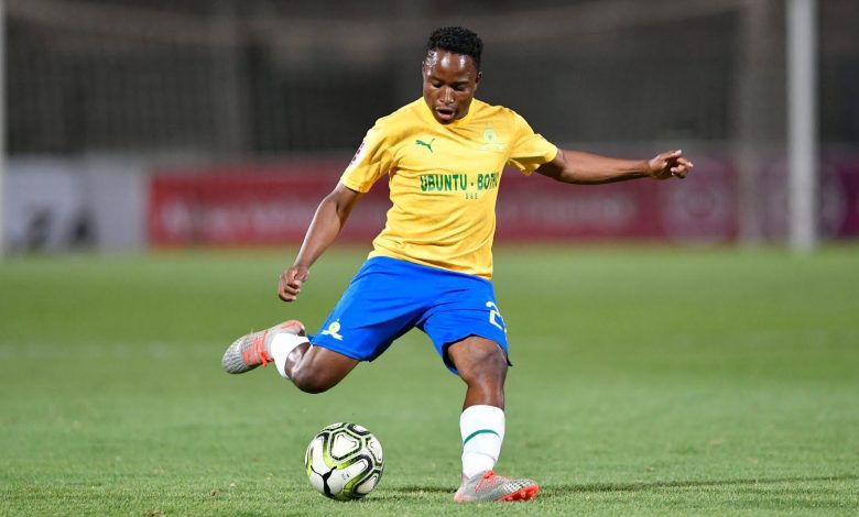 Keletso Makgalwa in Mamelodi Sundowns colours