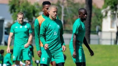 Luke Baartman training with the Cape Town Spurs senior team