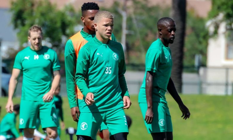 Luke Baartman training with the Cape Town Spurs senior team