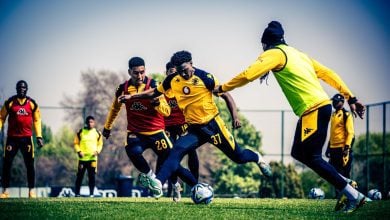 Luke Fleurs training with Kaizer Chiefs at the Kaizer Chiefs Village