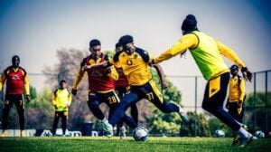Luke Fleurs training with Kaizer Chiefs at the Kaizer Chiefs Village