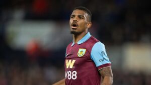 Lyle Foster in action for Burnley in the Premier League