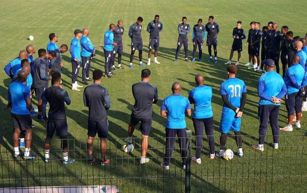 Mamelodi Sundowns players at training