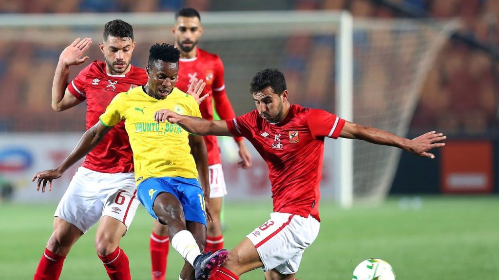 CAF Champions League clash between Mamelodi Sundowns and Al Ahly.