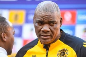 Molefi Ntseki at a pre-match press conference
